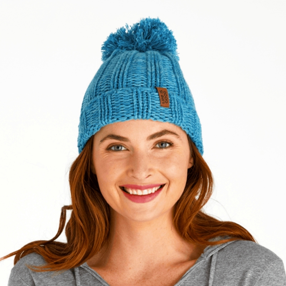 Slouchy Pom Pom Hat